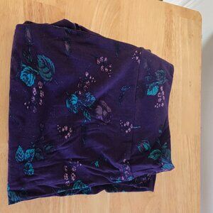 Lularoe Flower print- Purple, Blue, Teal Leggings- T/C